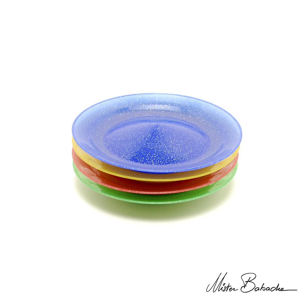 Assiette souple pailletée