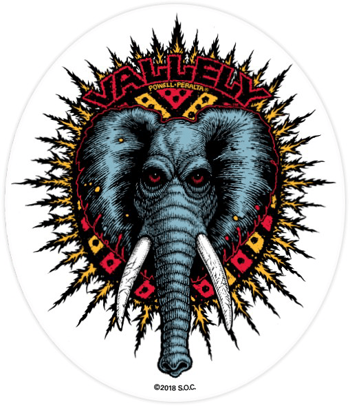 STICKER VALLELY ELEPHANT 4.5"