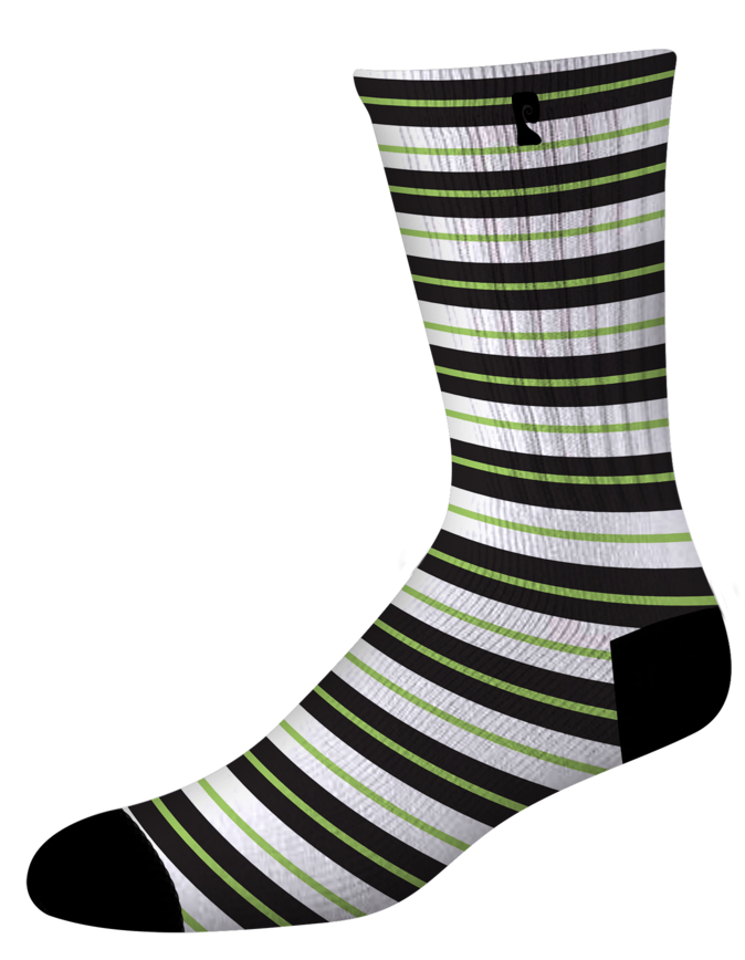 SOCKS STRIPER WHITE BLACK