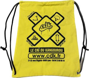 SAC_CDK Sac CDK en toile coton – lavable, réutilisable, à porter en sac à dos ou en sac marin