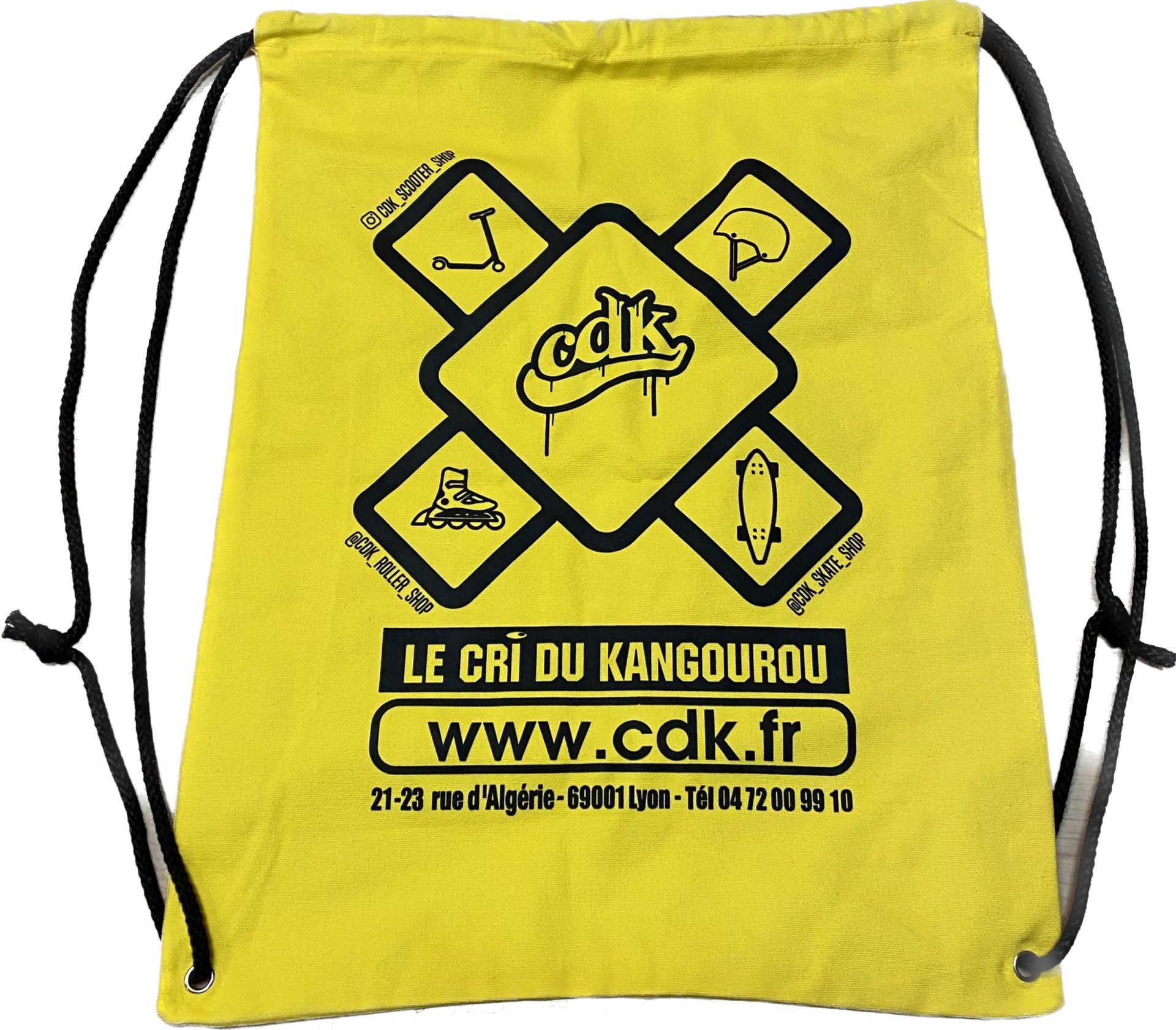 SAC_CDK Sac CDK en toile coton – lavable, réutilisable, à porter en sac à dos ou en sac marin