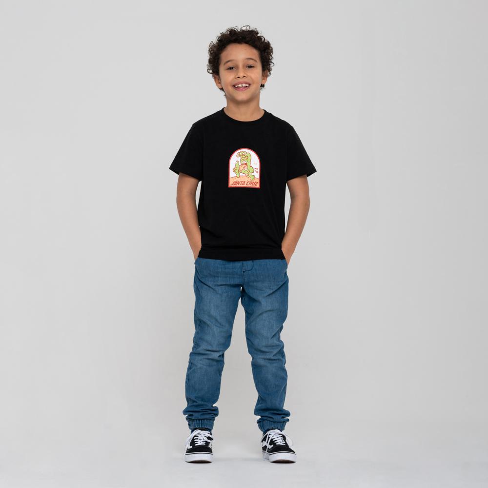 Youth Beach Bum Hand Front Tee Black