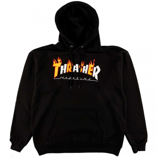 SWEAT FLAME MAG HOOD BLACK