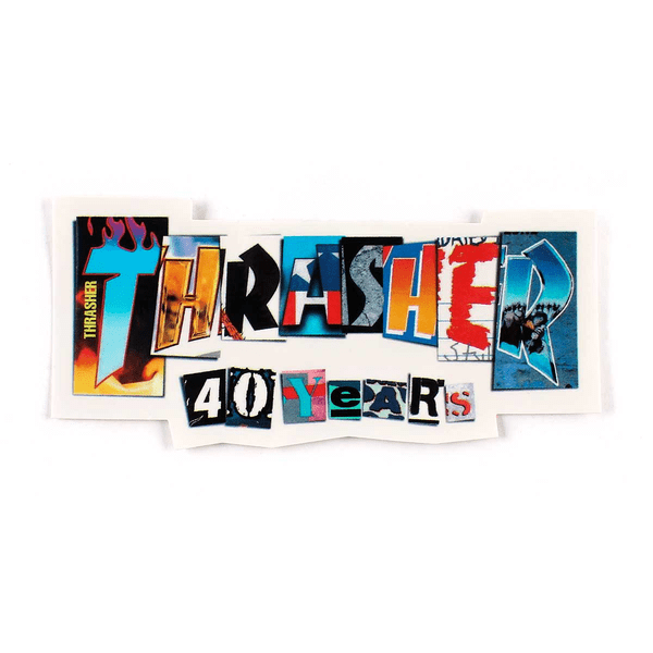 THRASHER STICKER 40 YEARS