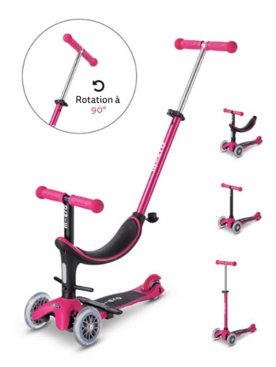 Mini Micro Evolutive 3 en 1 Rose