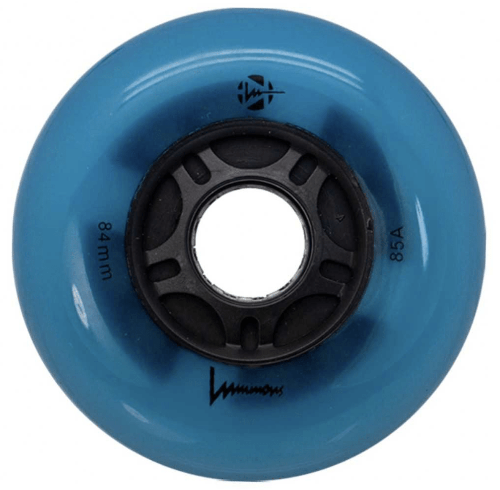 Luminous Wheels Bleu/Glow 84mm/85A