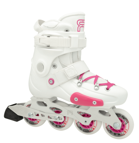 roller enfant blanc et rose avec 4 roues FR J Blanc/Rose