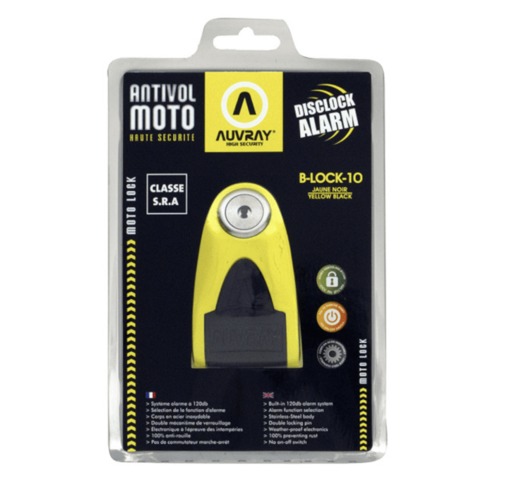 Antivol bloque disque alarme B-Lock Jaune/Noir