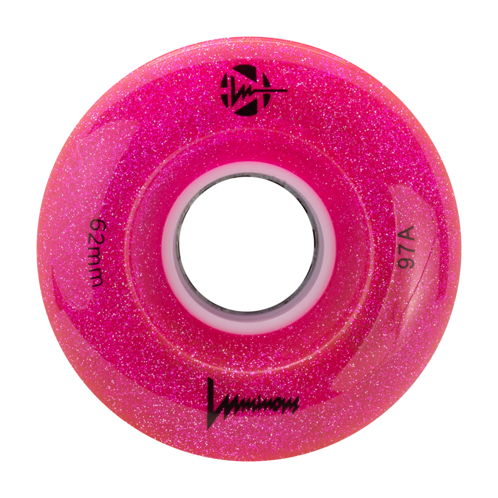 LED QUAD - Glitter Pink 62mm/97A - Luminous