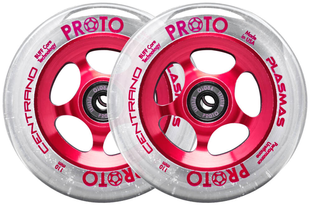Roues Proto Plasma 110 mm signature Centrano – noyau rouge, adhérence extrême, technologie BUFF