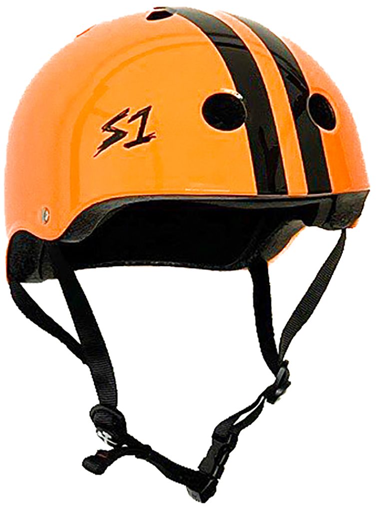 S1 Lifer Helmet Orange Gloss/Bk Stripe