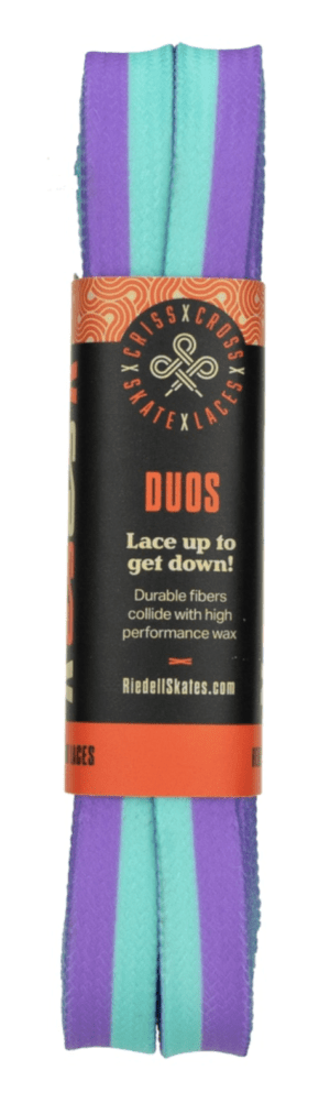 CRISS_CROSS_DUO_VIOLET_BLEU Lacets Criss Cross 228 cms Turquoise Violet