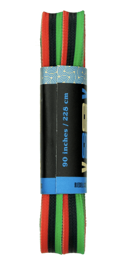 Lacets Criss Cross 228 cms Black Green Red