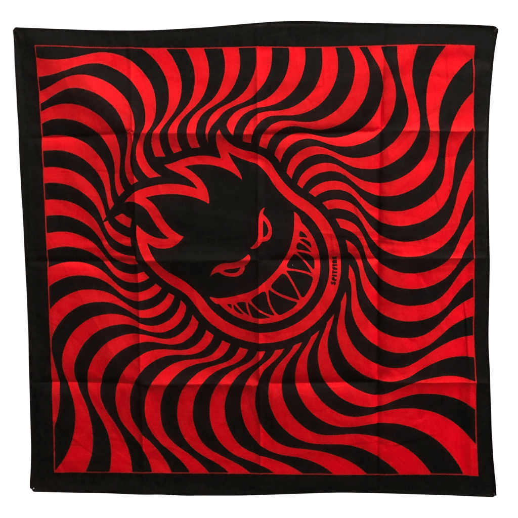 BANDANA SWIRL BLACK RED