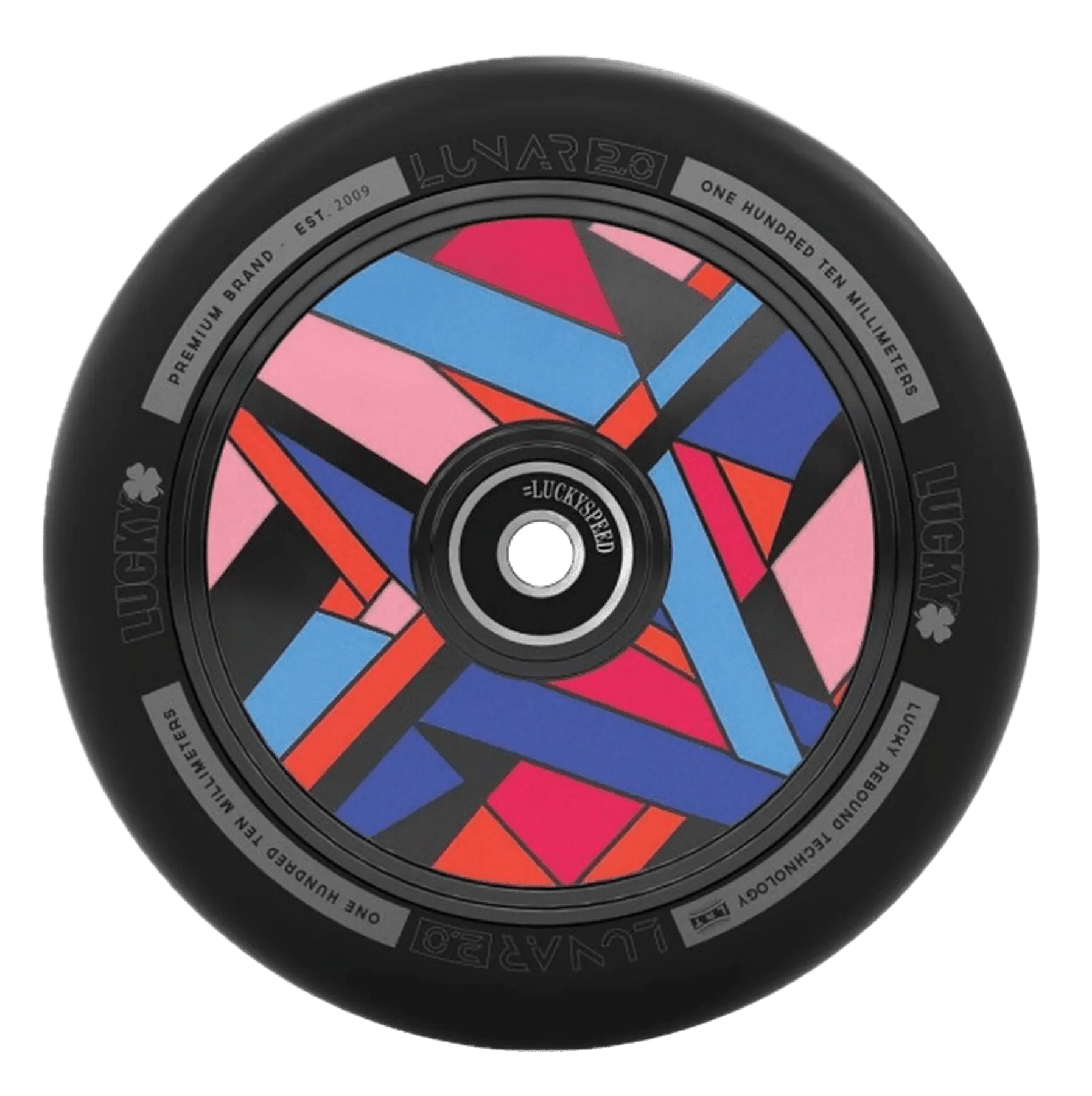 lucky-lunar-110mm-pro-scooter-wheel-56_avec_arriere-plan_supprime Roue Lucky Lunar Abstract 110 mm pour trottinette freestyle avec noyau aluminium creux et gomme haute performance