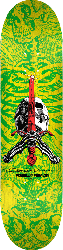 DECK SKULL & SWORD YELLOW 8.5