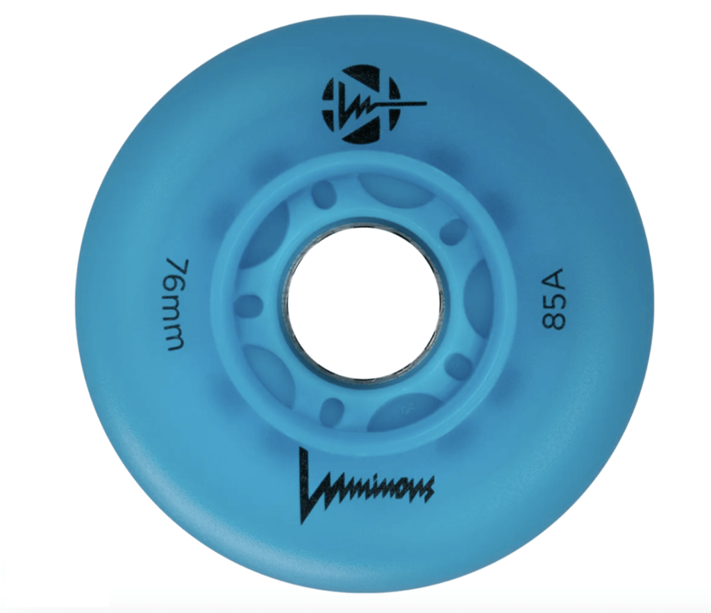 Luminous Wheels bleu ocean glow 76 mm/85A