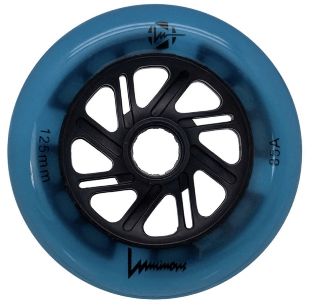 Luminous Wheels Blue/Glow 125mm/85A