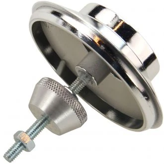 Le système pour régler la toupie, avec la masse déplacable sur l'axe.