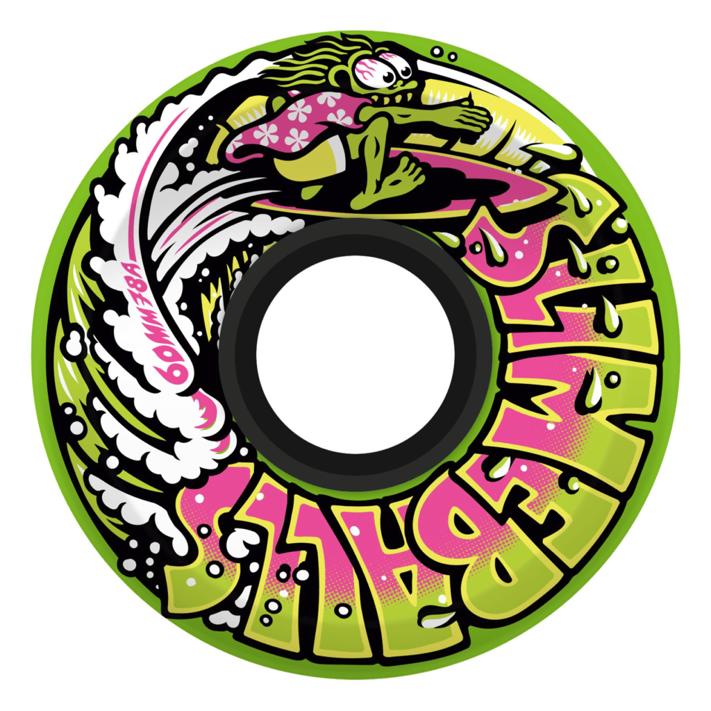 (JEU DE 4) 60MM SLIME SURFER GREEN 78A