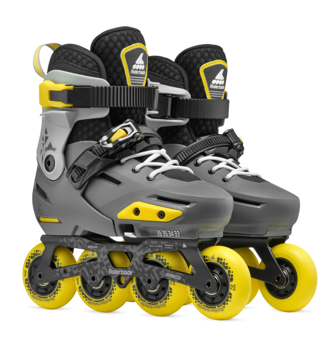 ROLLERBLADE APEX CHARBON JAUNE 3