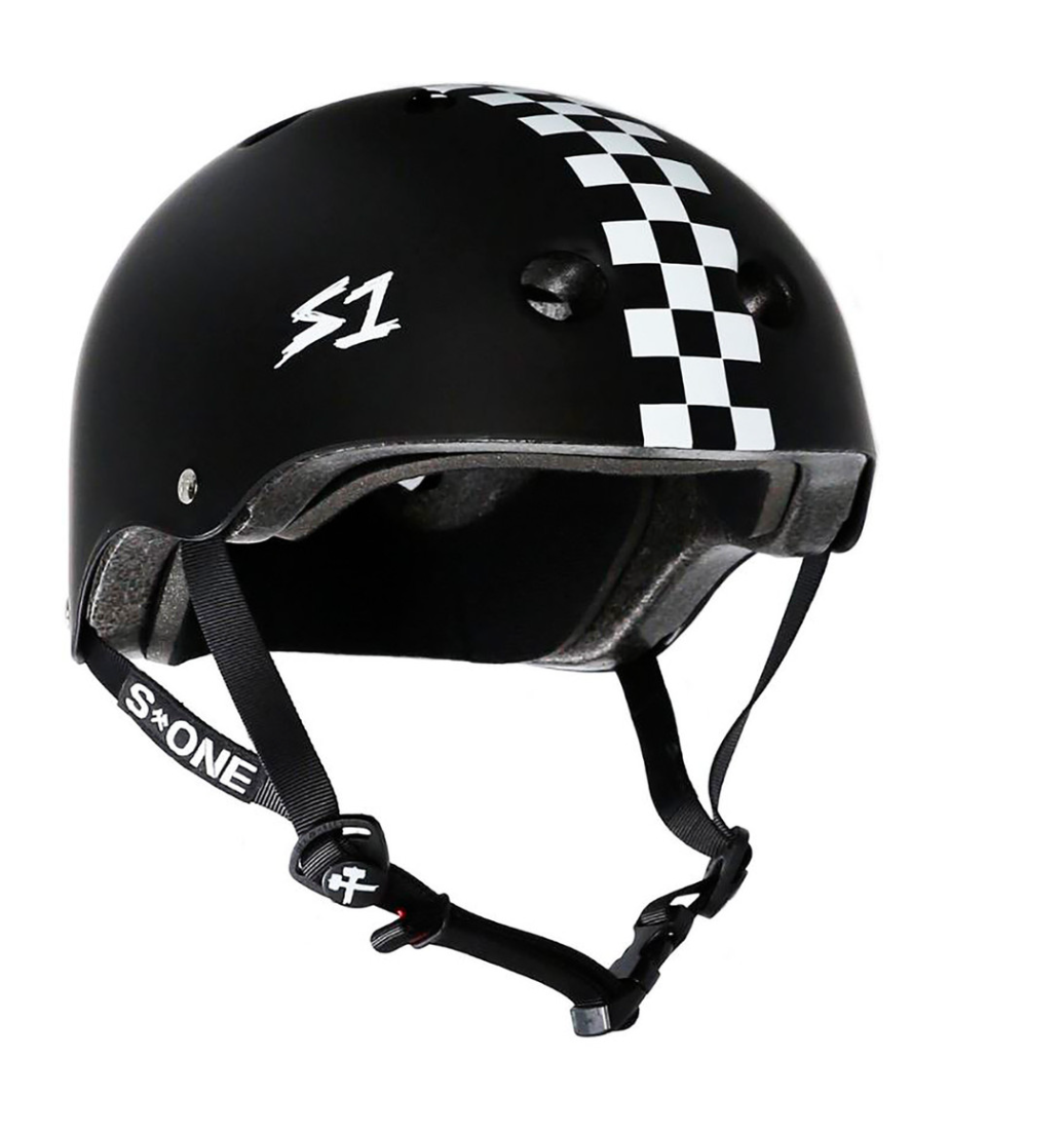 S1 MATT BLACK WITH CHEKERS