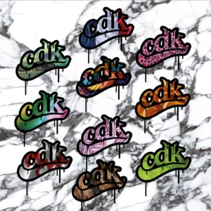 Sticker 2025 marbre pack de 10 stickers cdk pour la saison 2025 avec fond en marbre