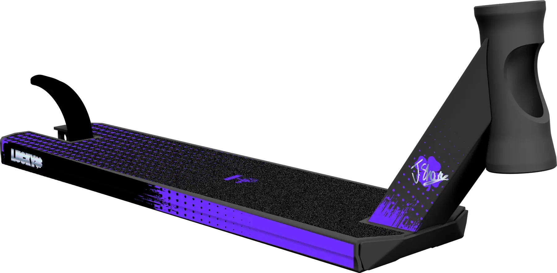 lucky-jayden-sharman-v4-pro-scooter-deck-mt Deck freestyle Lucky V4 Jayden Sharman – aluminium 5" x 19.5", parfait pour le skatepark, finition haut de gamme et pré-équipé.